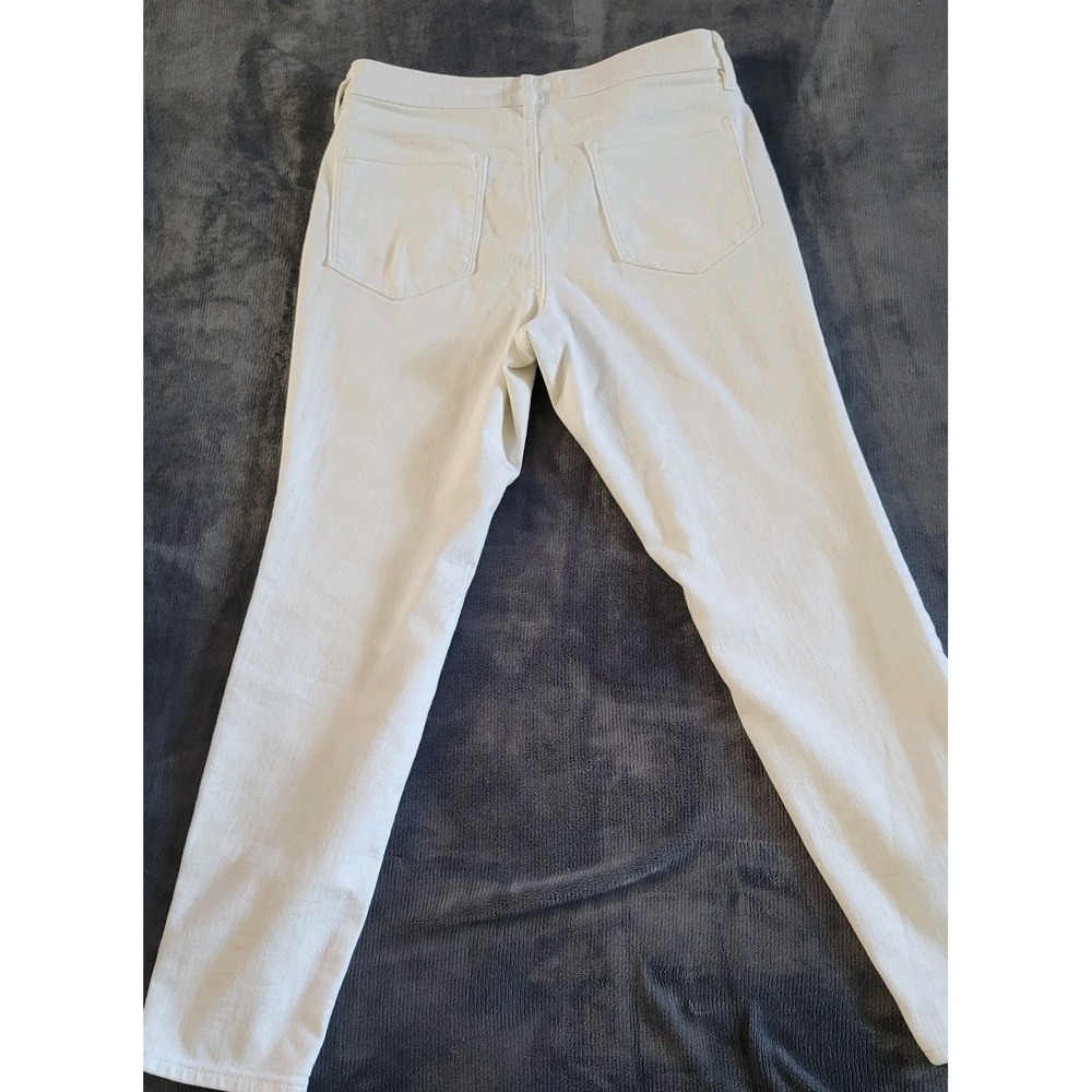Athleta Sculptek Womens White Skinny Jeans‎ Size 10 Stretch Denim Solid Summer